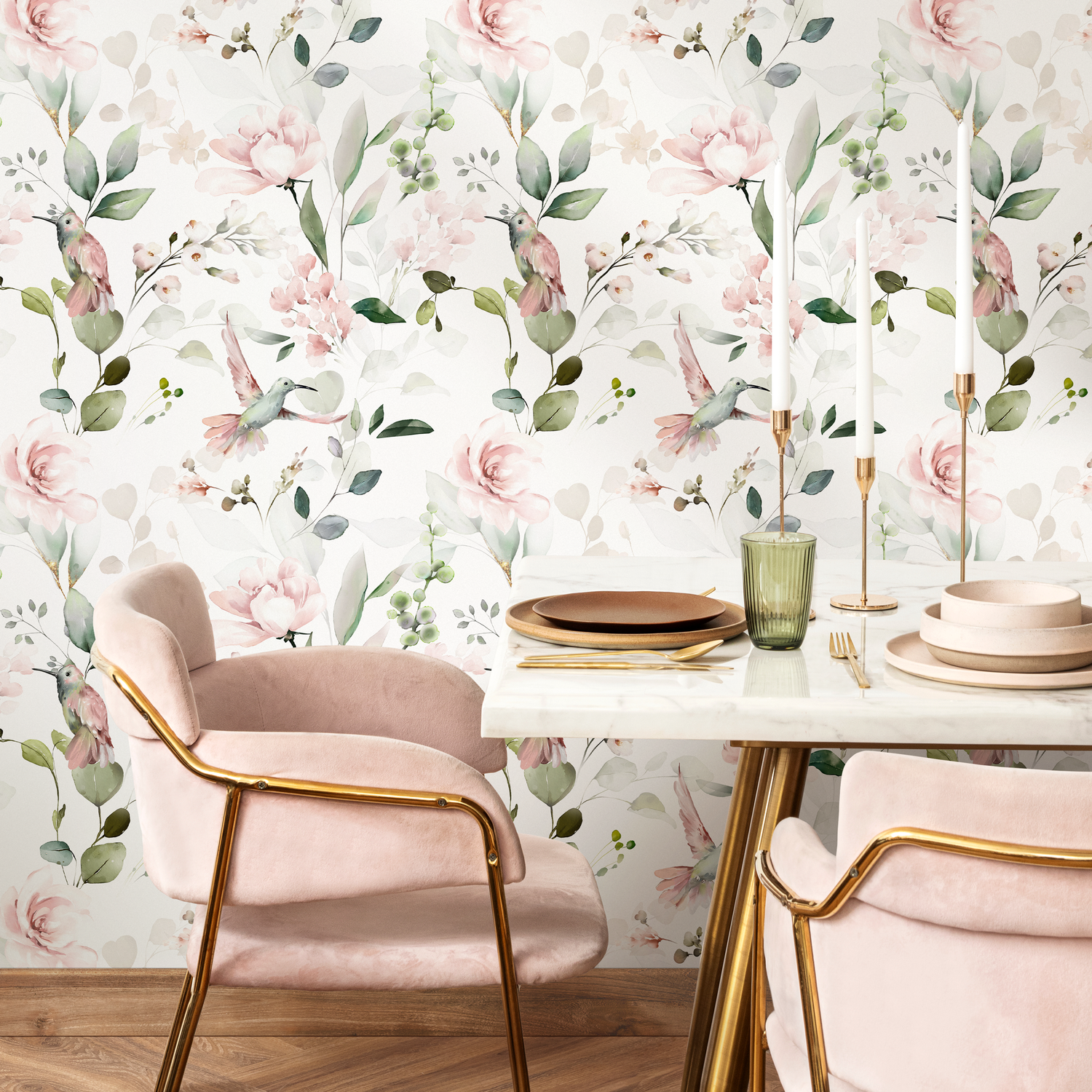 Papel pintado autoadhesivo, papel pintado extraíble, decoración del hogar, arte de pared, decoración de habitaciones, papel pintado de animales con acuarela - C353