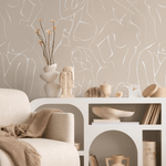 Wallpaper Peel and Stick Wallpaper Removable Wallpaper Home Decor Wall Art Wall Decor Room Decor / Neutral Body Line Art Wallpaper - C354 - ONDECOR.COM