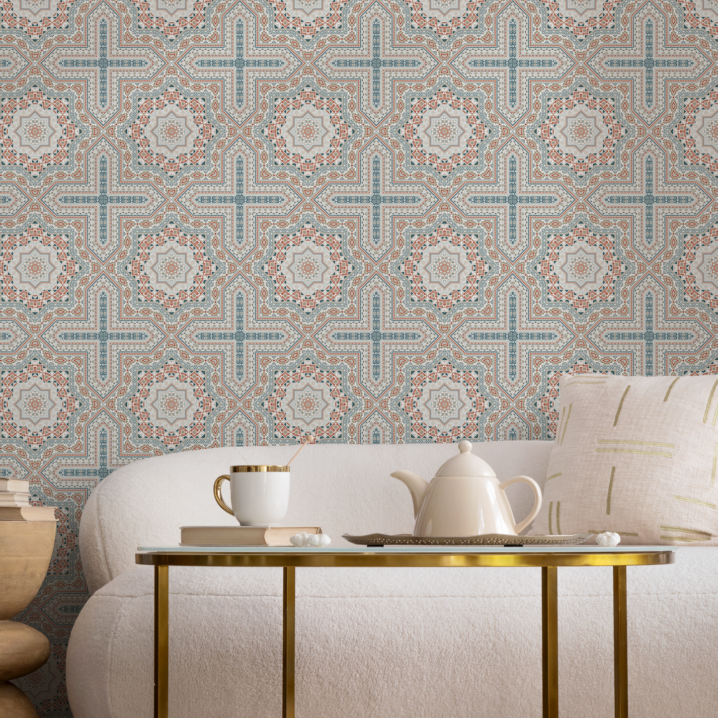 Wallpaper Peel and Stick Wallpaper Removable Wallpaper Home Decor Wall Art Wall Decor Room Decor / Geometric Marrakech Wallpaper - C362