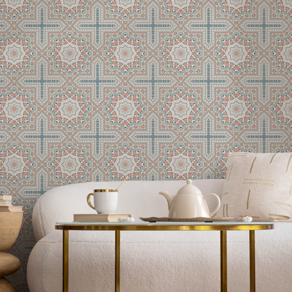 Wallpaper Peel and Stick Wallpaper Removable Wallpaper Home Decor Wall Art Wall Decor Room Decor / Geometric Marrakech Wallpaper - C362