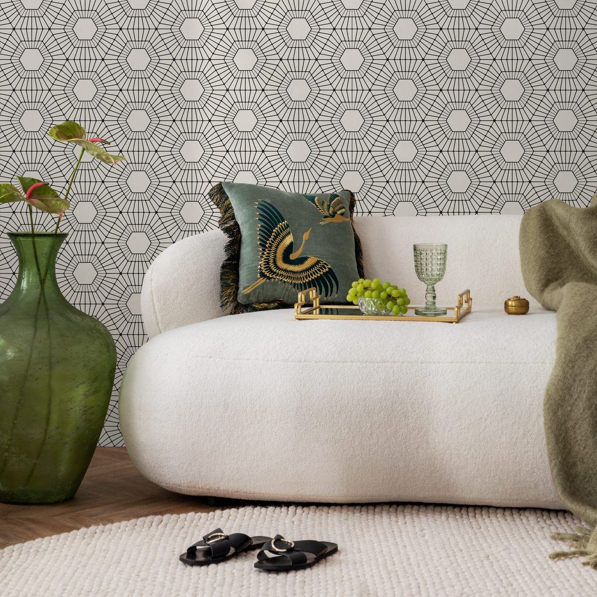 Wallpaper Peel and Stick Wallpaper Removable Wallpaper Home Decor Wall Art Wall Decor Room Decor / Black Geometric Modern Wallpaper - C378 - ONDECOR.COM