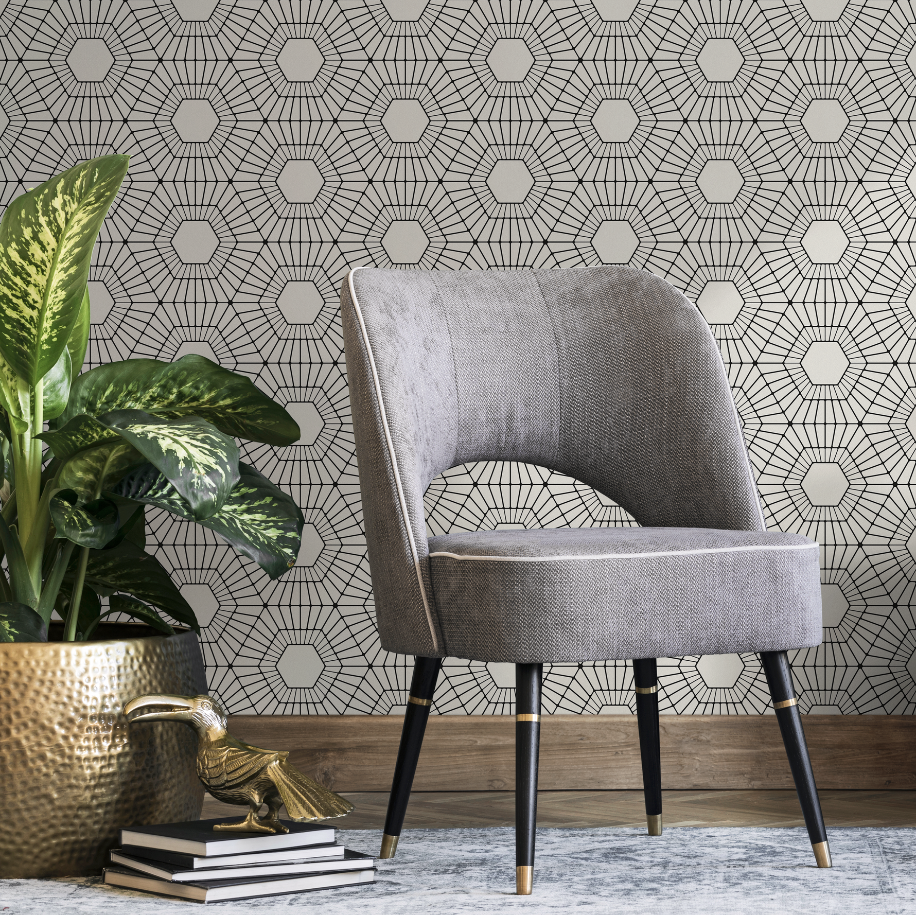 Wallpaper Peel and Stick Wallpaper Removable Wallpaper Home Decor Wall Art Wall Decor Room Decor / Black Geometric Modern Wallpaper - C378 - ONDECOR.COM