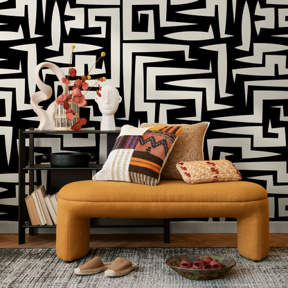 Wallpaper Peel and Stick Wallpaper Removable Wallpaper Home Decor Wall Art Wall Decor Room Decor / Abstract Geometric Wallpaper - C388