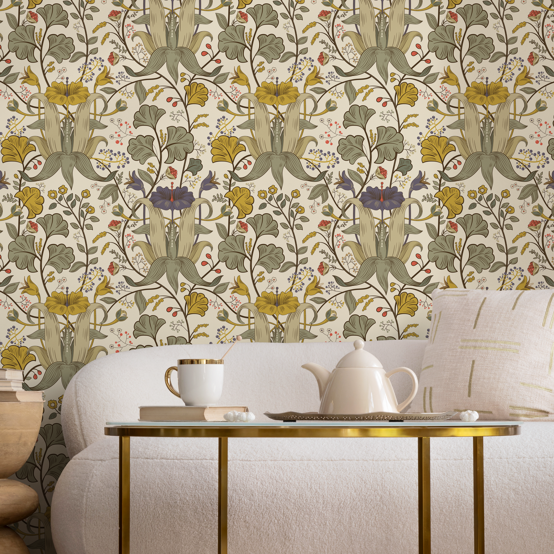 Wallpaper Peel and Stick Wallpaper Removable Wallpaper Home Decor Wall Art Wall Decor Room Decor / Art Noveau Floral Wallpaper - C395 - ONDECOR.COM