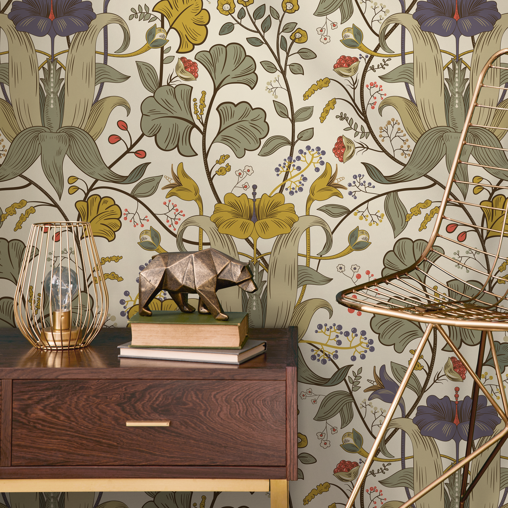 Wallpaper Peel and Stick Wallpaper Removable Wallpaper Home Decor Wall Art Wall Decor Room Decor / Art Noveau Floral Wallpaper - C395 - ONDECOR.COM