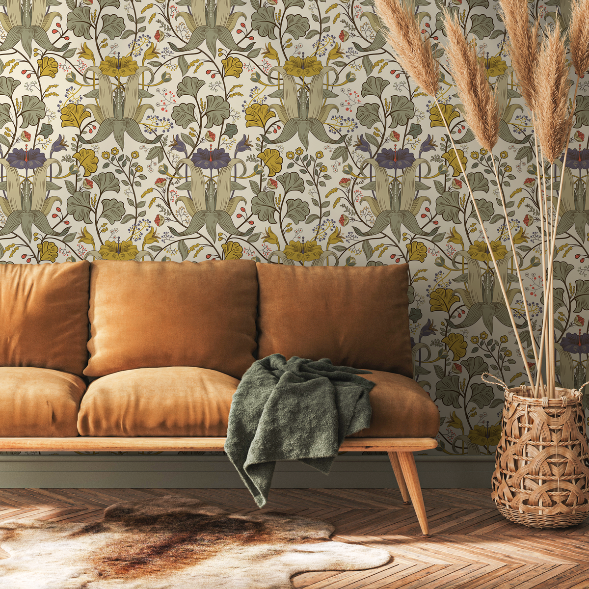 Wallpaper Peel and Stick Wallpaper Removable Wallpaper Home Decor Wall Art Wall Decor Room Decor / Art Noveau Floral Wallpaper - C395 - ONDECOR.COM