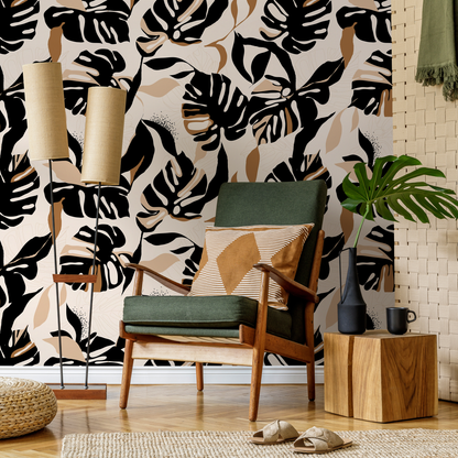 Wallpaper Peel and Stick Wallpaper Removable Wallpaper Home Decor Wall Art Wall Decor Room Decor / Tropical Boho Wallpaper - C397