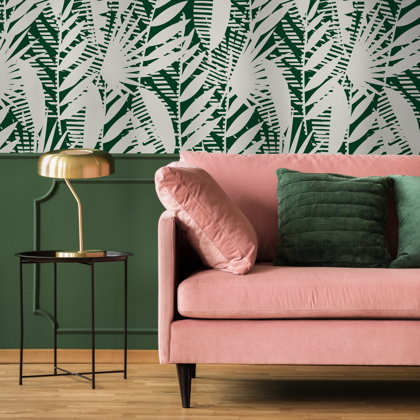 Wallpaper Peel and Stick Wallpaper Removable Wallpaper Home Decor Wall Art Wall Decor Room Decor / Abstract Green Leaves Wallpaper - C401