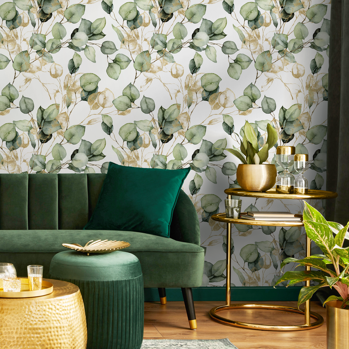 Wallpaper Peel and Stick Wallpaper Removable Wallpaper Home Decor Wall Art Wall Decor Room Decor / Green Leaves Wallpaper - C410 - ONDECOR.COM