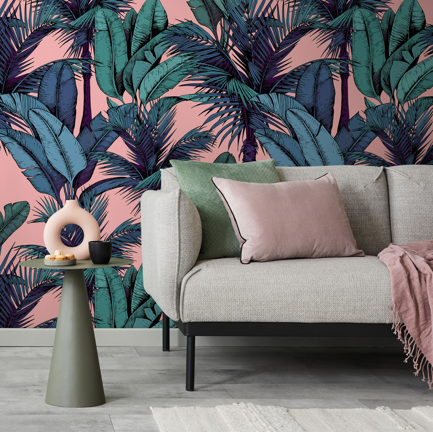 Wallpaper Peel and Stick Wallpaper Removable Wallpaper Home Decor Wall Art Wall Decor Room Decor / Tropical Banana Leaves Wallpaper - C442