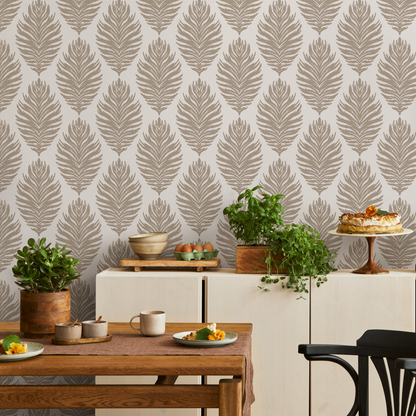 Wallpaper Peel and Stick Wallpaper Removable Wallpaper Home Decor Wall Art Wall Decor Room Decor / Aesthetic Boho Leaf Wallpaper - C508