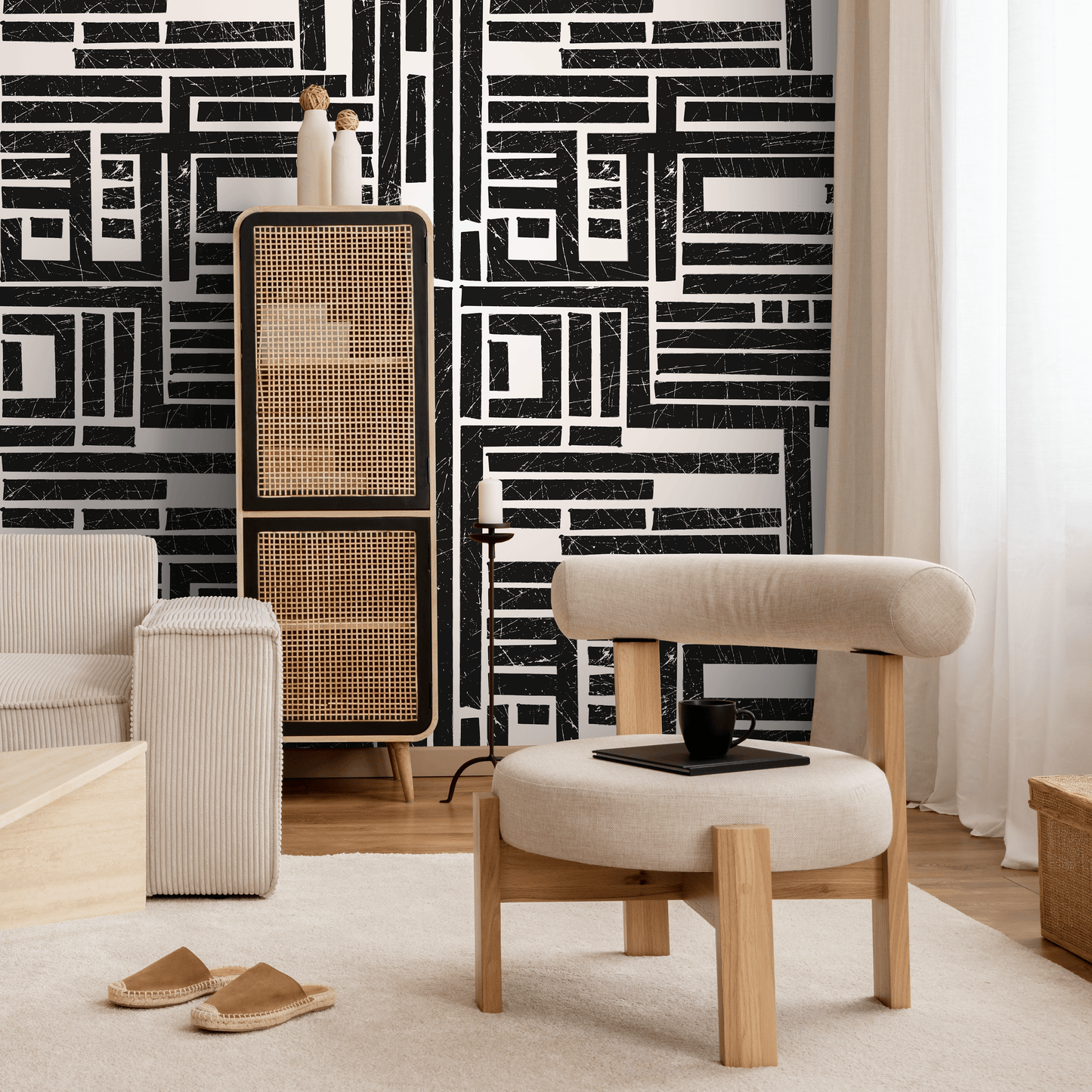 Wallpaper Peel and Stick Wallpaper Removable Wallpaper Home Decor Wall Art Wall Decor Room Decor / Modern Geometric Wallpaper - C511