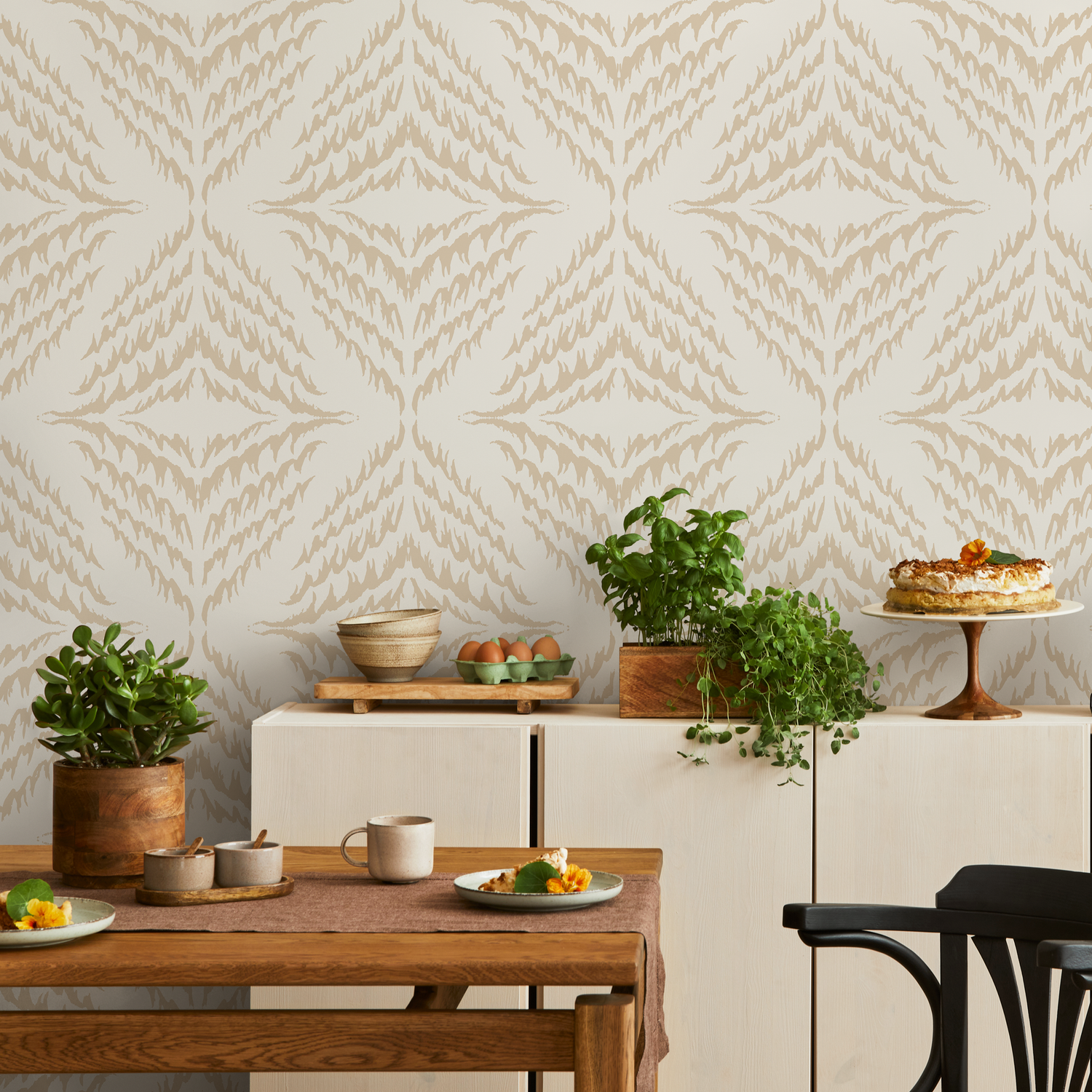 Wallpaper peel and stick wallpaper removable wallpaper home decor wall art wall decor room decor / beige boho wallpaper - c537