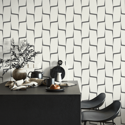 Wallpaper Peel and Stick Wallpaper Removable Wallpaper Home Decor Wall Art Wall Decor Room Decor / Gray and Beige Abstract Wallpaper - C561