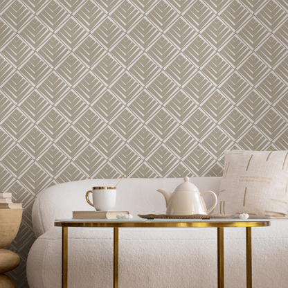 Wallpaper Peel and Stick Wallpaper Removable Wallpaper Home Decor Wall Art Wall Decor Room Decor / Beige Art Deco Wallpaper - C566