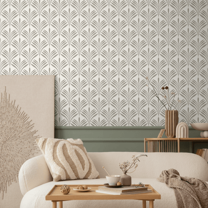 Wallpaper Peel and Stick Wallpaper Removable Wallpaper Home Decor Wall Art Wall Decor Room Decor / Beige Retro Mid Century Wallpaper - C570