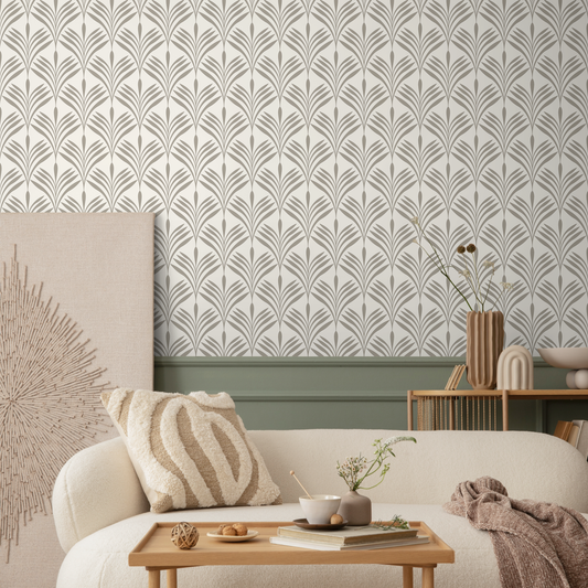 Wallpaper Peel and Stick Wallpaper Removable Wallpaper Home Decor Wall Art Wall Decor Room Decor / Beige Retro Mid Century Wallpaper - C570