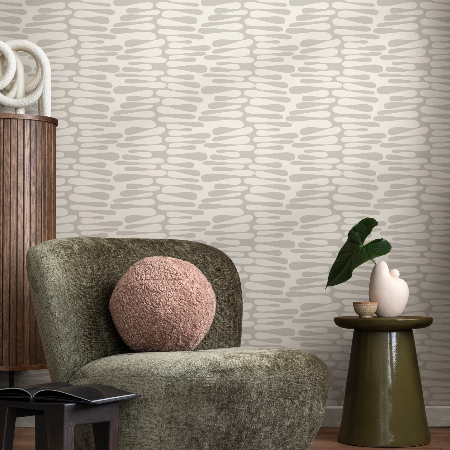 Wallpaper Peel and Stick Wallpaper Removable Wallpaper Home Decor Wall Art Wall Decor Room Decor / Beige Abstract Wallpaper - C571