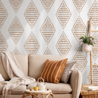 Wallpaper Peel and Stick Wallpaper Removable Wallpaper Home Decor Wall Art Wall Decor Room Decor / Diamond Line Art Wallpaper - C602