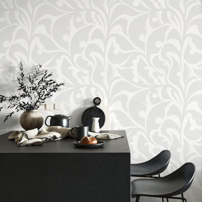 Gray Vintage Wallpaper / Peel and Stick Wallpaper Removable Wallpaper Home Decor Wall Art Wall Decor Room Decor - C620