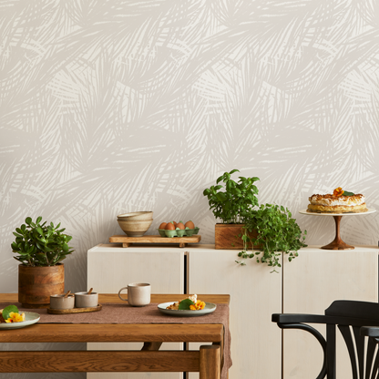 Boho Tropical Leaves Wallpaper / Peel and Stick Wallpaper Removable Wallpaper Home Decor Wall Art Wall Decor Room Decor - C652