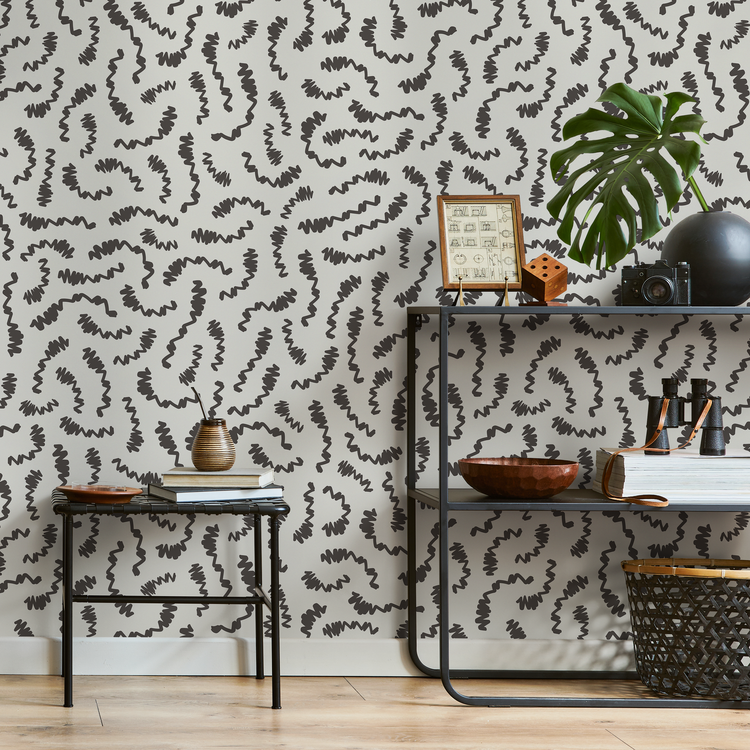 Papel pintado bohemio con pinceles abstractos, autoadhesivo, extraíble, para decoración del hogar, arte de pared, decoración de habitaciones - C709