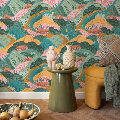 Log Cabin Peel And Stick Wallpaper