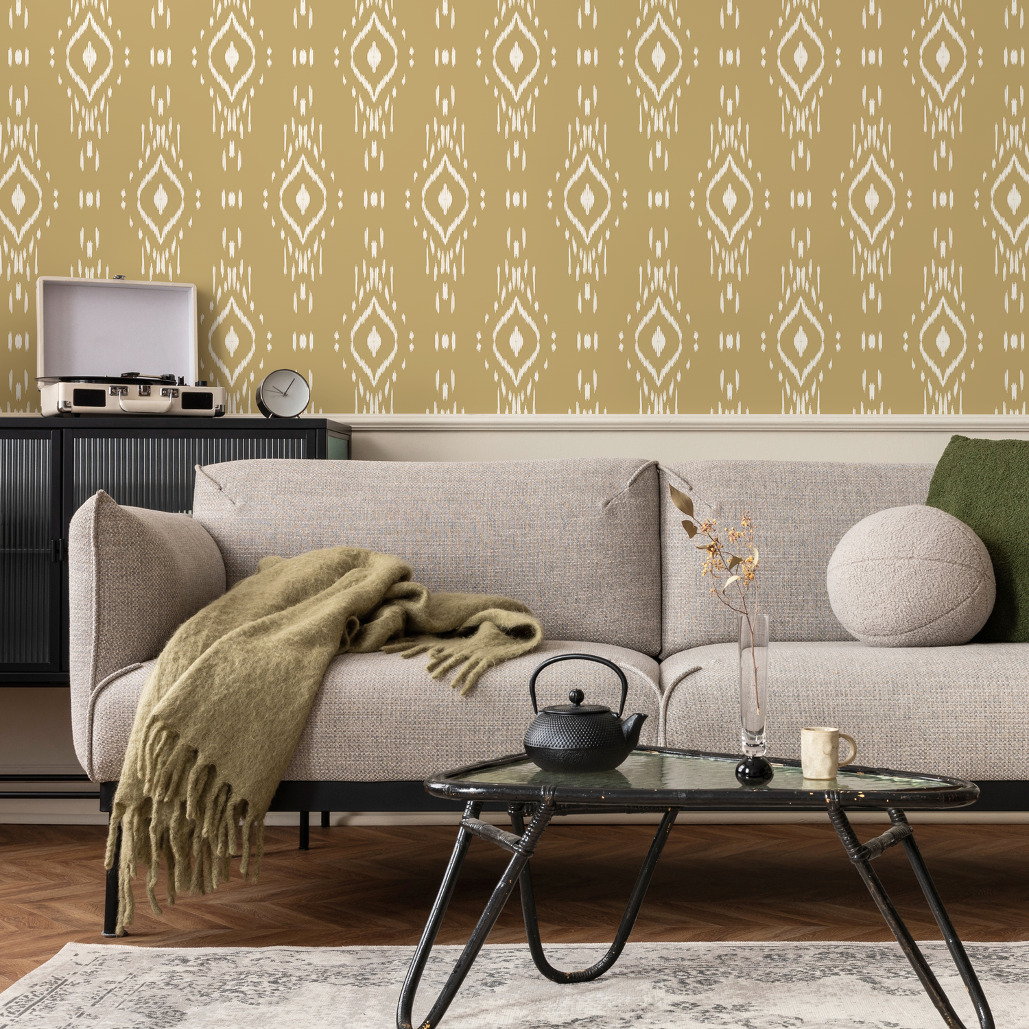 Beige Boho African Wallpaper / Peel and Stick Wallpaper Removable Wallpaper Home Decor Wall Art Wall Decor Room Decor - C778 - ONDECOR.COM