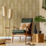 Beige Boho African Wallpaper / Peel and Stick Wallpaper Removable Wallpaper Home Decor Wall Art Wall Decor Room Decor - C778 - ONDECOR.COM