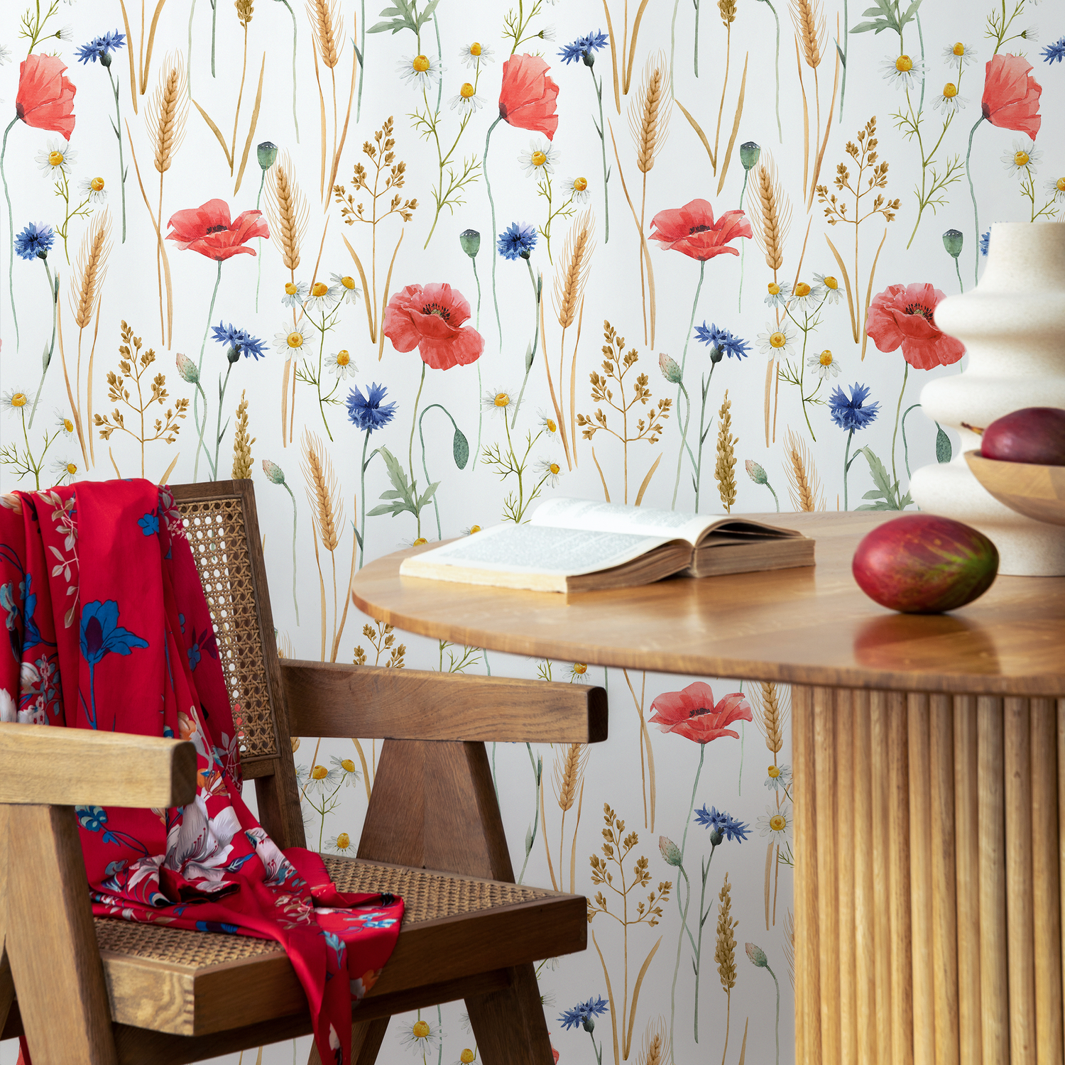 Papel pintado floral de acuarela primaveral / Papel pintado autoadhesivo / Papel pintado extraíble / Decoración del hogar / Arte de pared / Decoración de habitación - C784