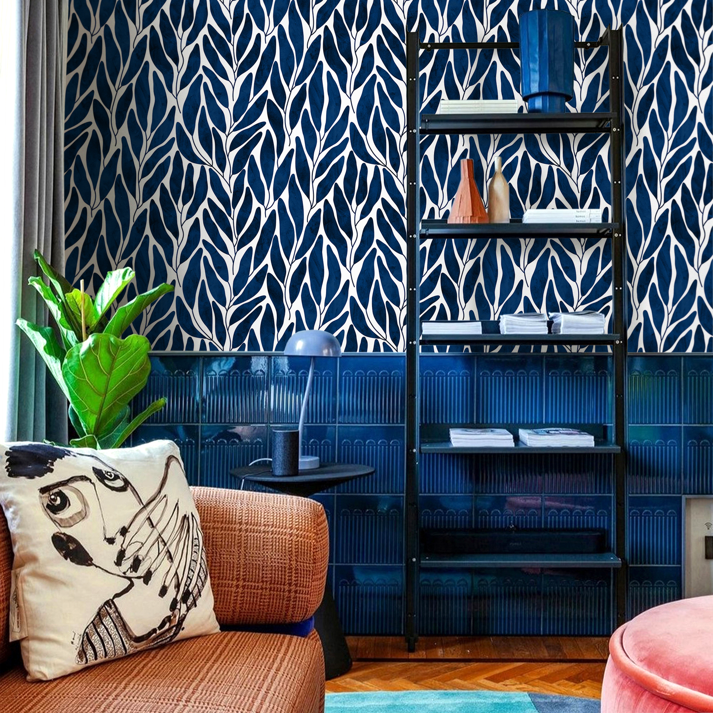 Navy Wallpaper Living Room Ideas: Stylish Inspiration