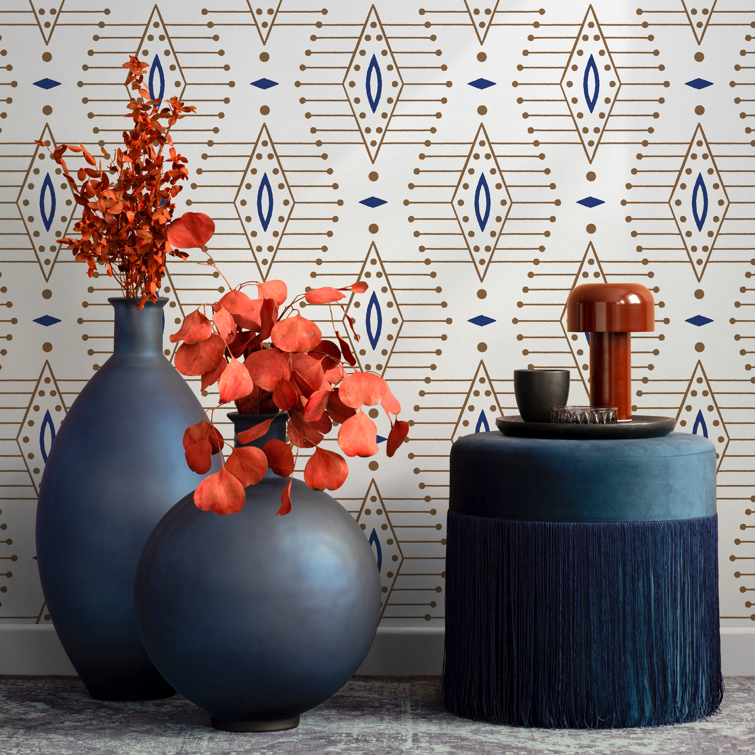 Boho Geometric Wallpaper / Peel and Stick Wallpaper Removable Wallpaper Home Decor Wall Art Wall Decor Room Decor - C837 - ONDECOR.COM