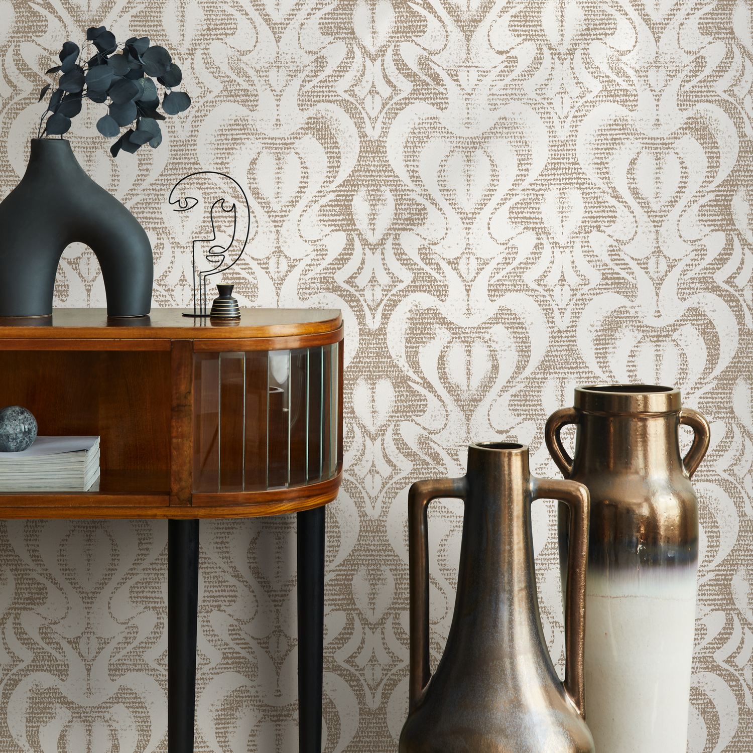 Papel pintado abstracto vintage, papel pintado autoadhesivo, papel pintado extraíble, decoración del hogar, arte de pared, decoración de habitaciones - C869