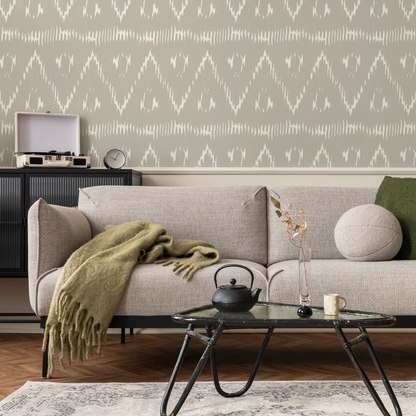 Beige Boho Ethnic Wallpaper / Peel and Stick Wallpaper Removable Wallpaper Home Decor Wall Art Wall Decor Room Decor - C982