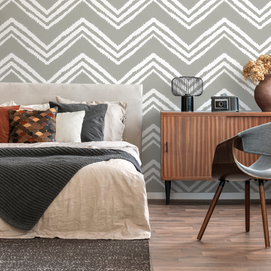 Boho Chevron Wallpaper / Peel and Stick Wallpaper Removable Wallpaper Home Decor Wall Art Wall Decor Room Decor - C986