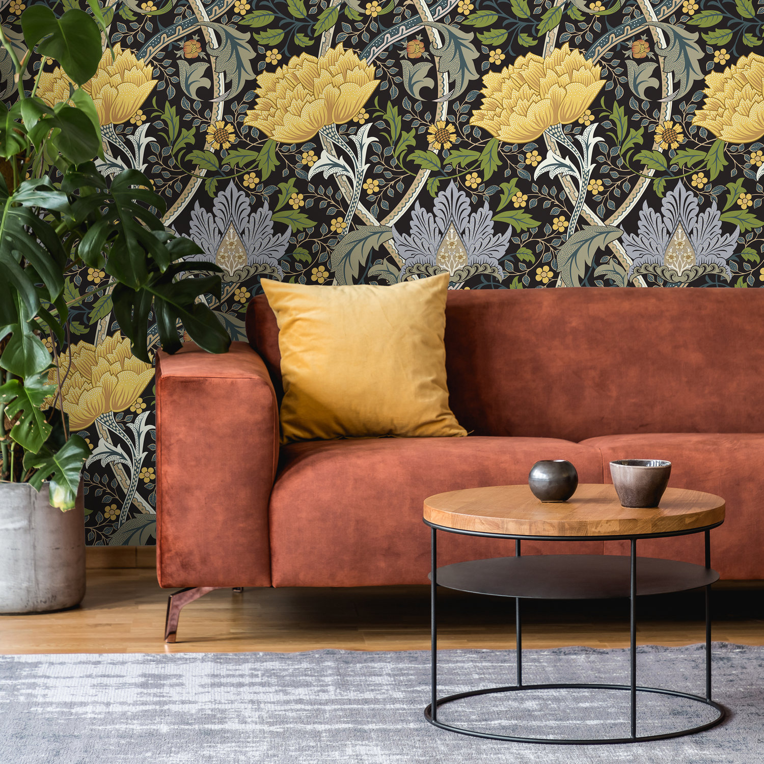 Papel pintado grande con diseño floral de William Morris / Papel pintado autoadhesivo / Papel pintado extraíble / Decoración del hogar / Arte de pared / Decoración de habitaciones - C997
