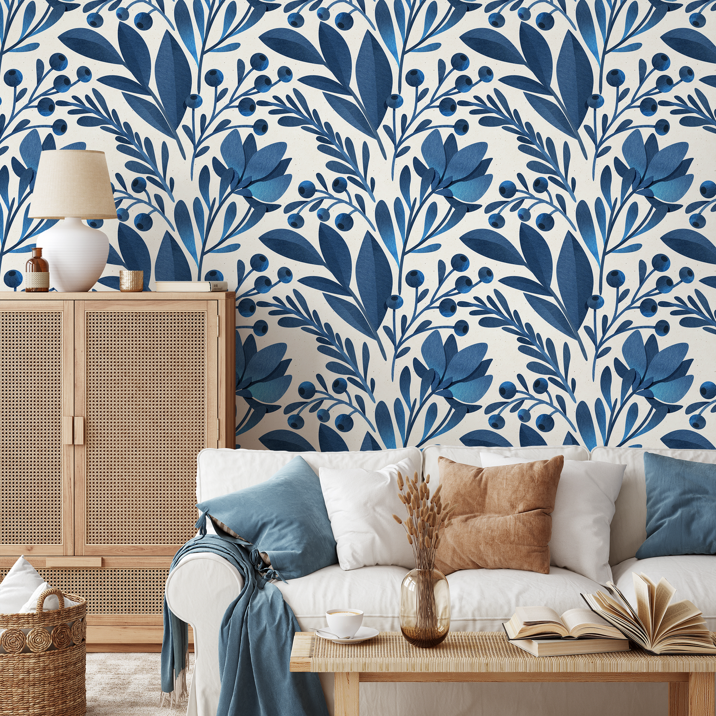 Removable Wallpaper Peel and Stick Wallpaper Wall Paper Wall Mural - Leaf Wallpaper Tropical Wallpaper - A371