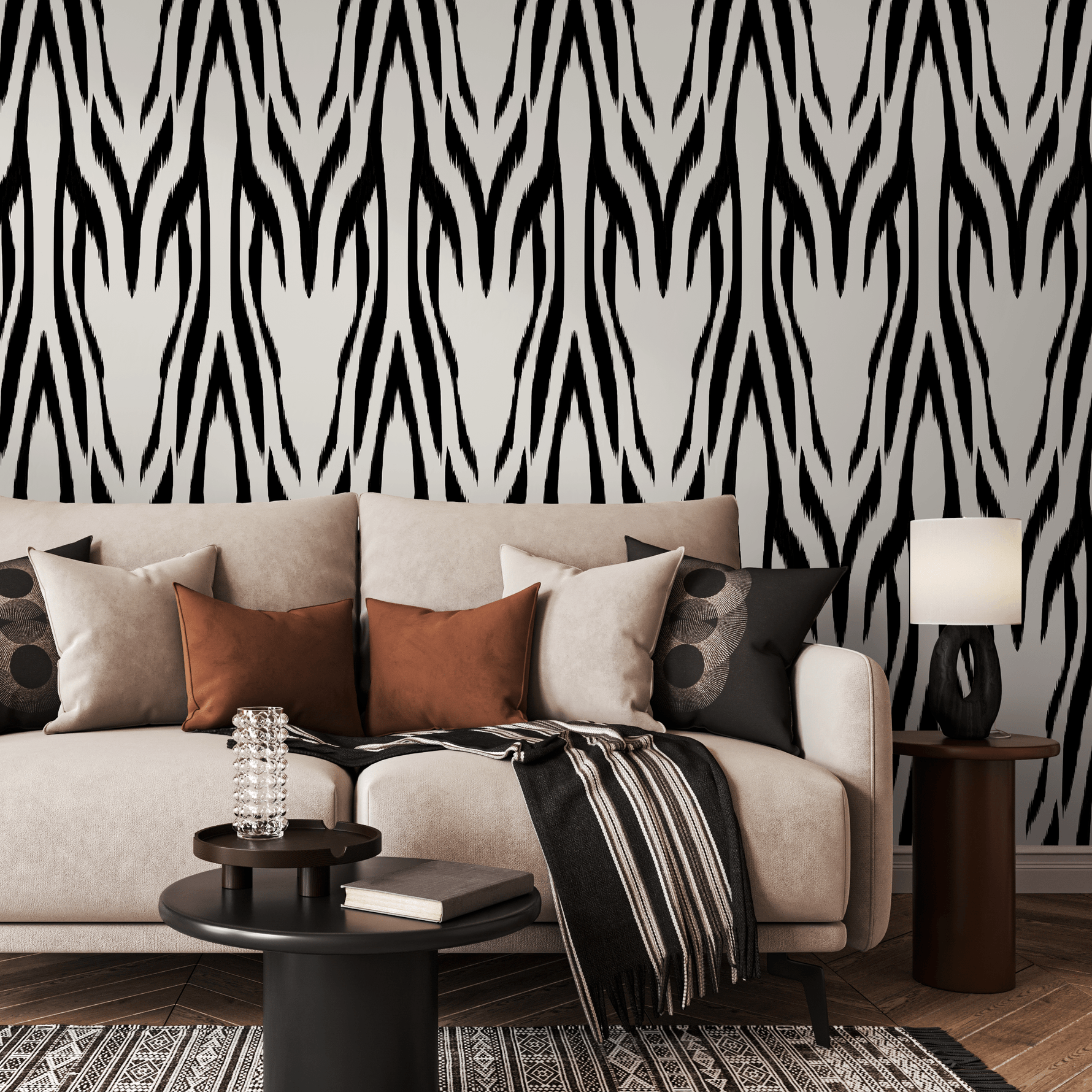 Black and White Retro Wallpaper / Peel and Stick Wallpaper Removable Wallpaper Home Decor Wall Art Wall Decor Room Decor - D008 - ONDECOR.COM