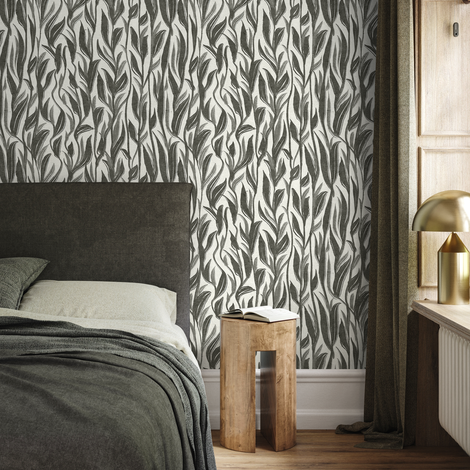 Boho Leaf Wallpaper / Peel and Stick Wallpaper Removable Wallpaper Home Decor Wall Art Wall Decor Room Decor - D028 - ONDECOR.COM