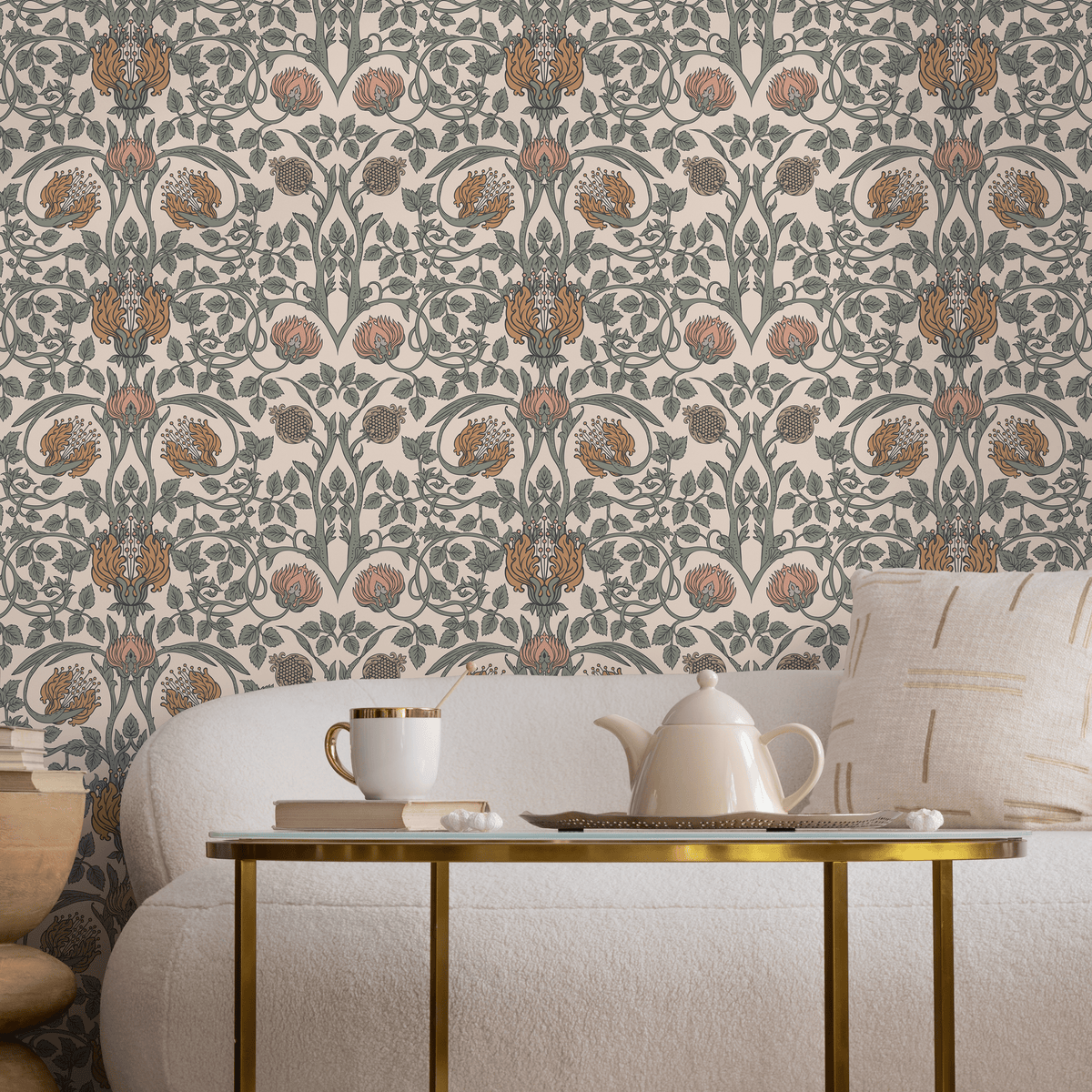 Vintage William Morris Wallpaper / Peel and Stick Wallpaper Removable Wallpaper Home Decor Wall Art Wall Decor Room Decor - D044 - ONDECOR.COM