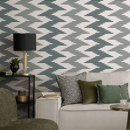 Boho Chevron Wallpaper / Peel and Stick Wallpaper Removable Wallpaper Home Decor Wall Art Wall Decor Room Decor - D205