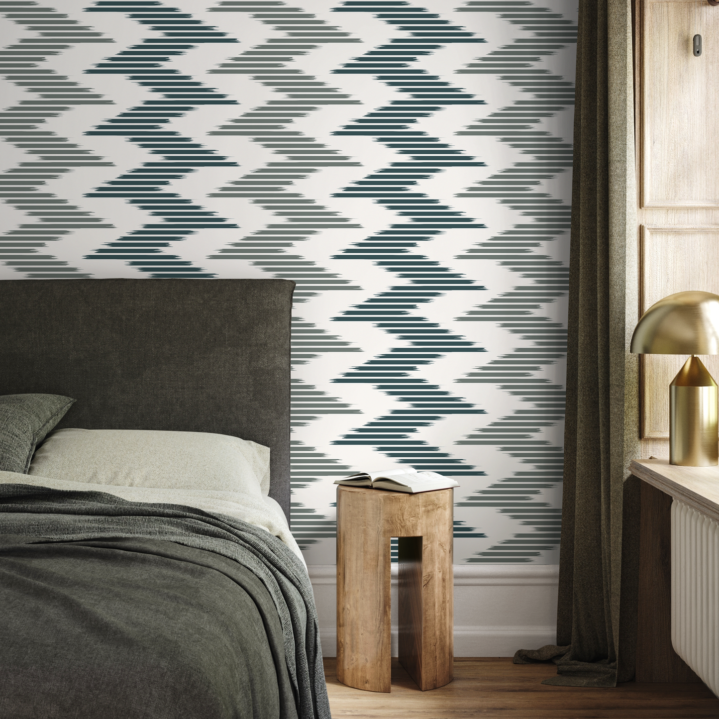 Boho Chevron Wallpaper / Peel and Stick Wallpaper Removable Wallpaper Home Decor Wall Art Wall Decor Room Decor - D205