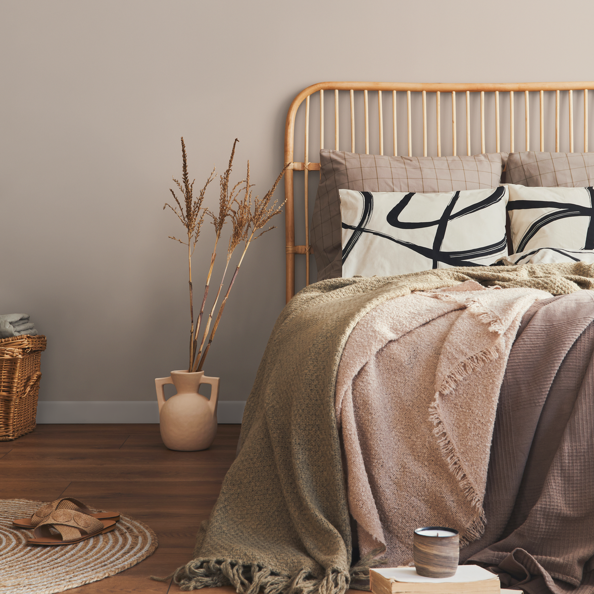 Solid Color Wallpaper with a Minimalist Style in Pastel Gray - detail view