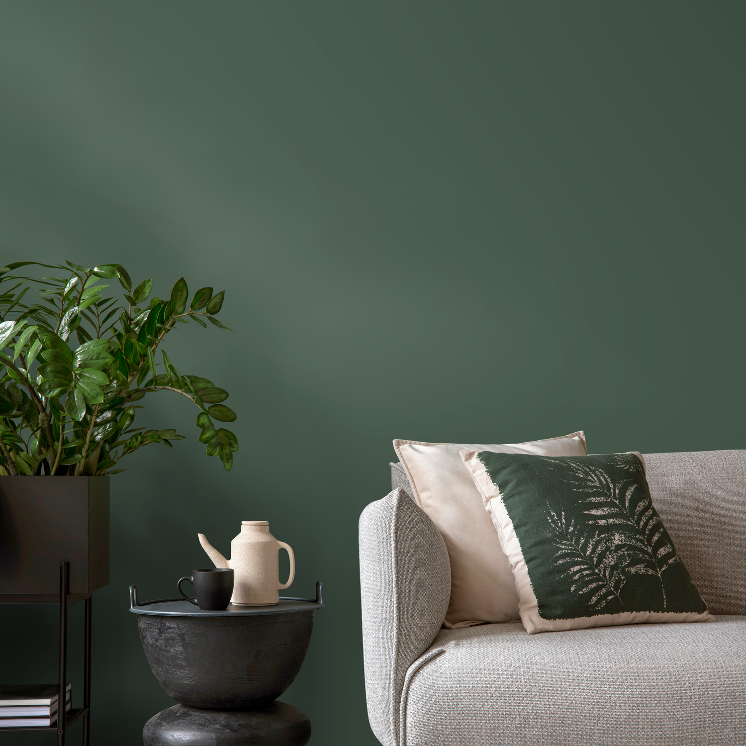 Dark Grayish Green Wallpaper / Solid Color / Peel and Stick Wallpaper Removable Wallpaper Home Decor Wall Art Wall Decor Room Decor - D434 - ONDECOR.COM