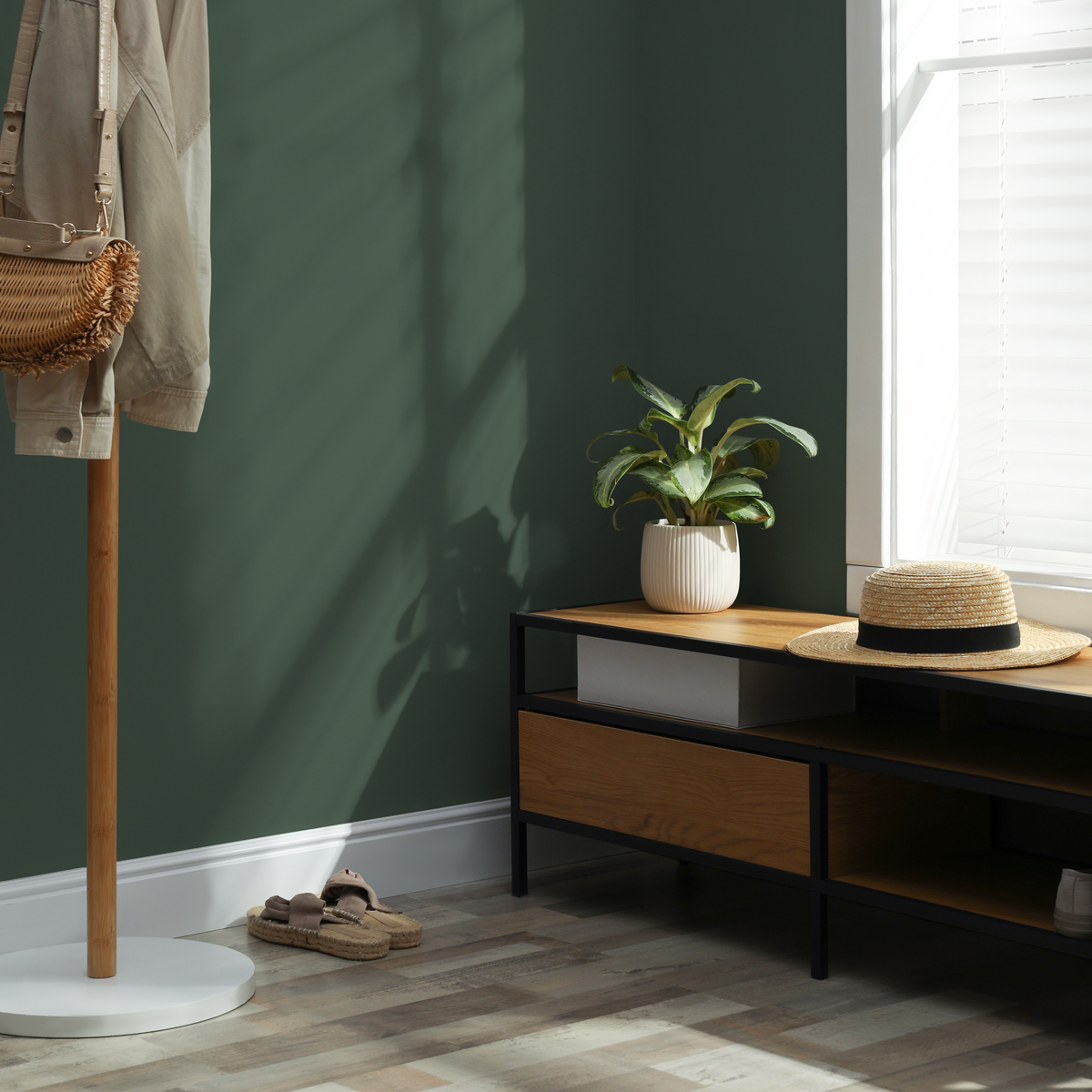 Dark Grayish Green Wallpaper / Solid Color / Peel and Stick Wallpaper Removable Wallpaper Home Decor Wall Art Wall Decor Room Decor - D434 - ONDECOR.COM