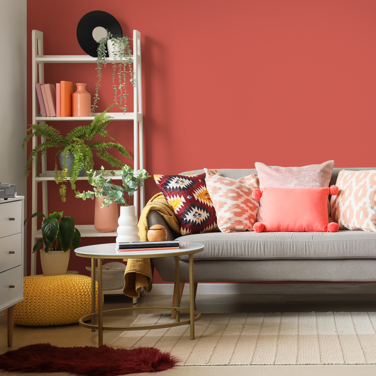 Indian Red Wallpaper / Solid Color / Peel and Stick Wallpaper Removable Wallpaper Home Decor Wall Art Wall Decor Room Decor - D462 - ONDECOR.COM