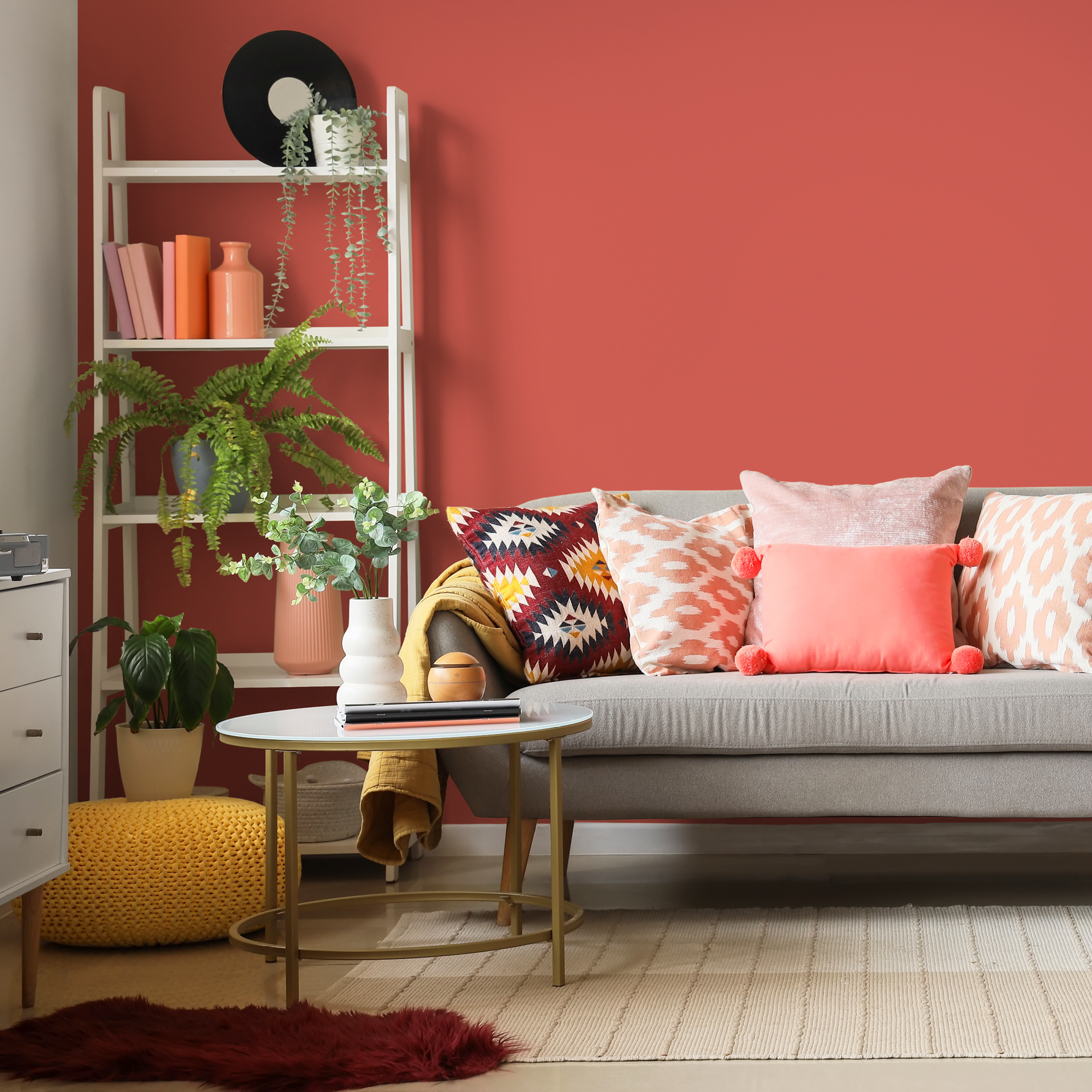 Indian Red Wallpaper / Solid Color / Peel and Stick Wallpaper Removable Wallpaper Home Decor Wall Art Wall Decor Room Decor - D462 - ONDECOR.COM