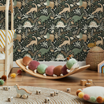 Kids Dinosaurs Wallpaper / Peel and Stick Wallpaper Removable Wallpaper Home Decor Wall Art Wall Decor Room Decor - D481 - ONDECOR.COM