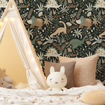 Kids Dinosaurs Wallpaper / Peel and Stick Wallpaper Removable Wallpaper Home Decor Wall Art Wall Decor Room Decor - D481 - ONDECOR.COM