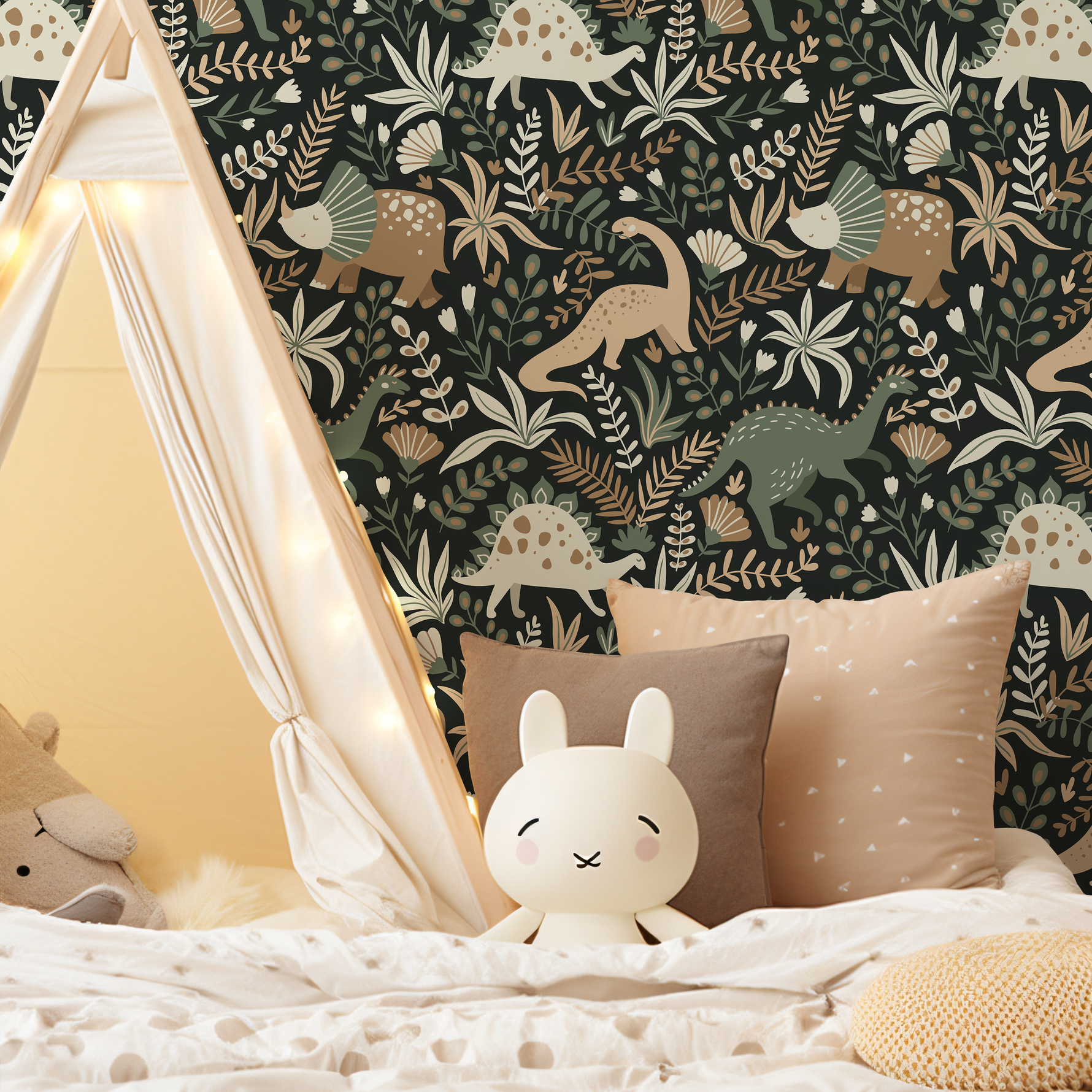 Kids Dinosaurs Wallpaper / Peel and Stick Wallpaper Removable Wallpaper Home Decor Wall Art Wall Decor Room Decor - D481 - ONDECOR.COM